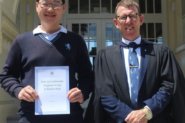 Bryan Liu was awarded the Jim Greatbanks Mount Albert Grammar School Engineering Scholarship.