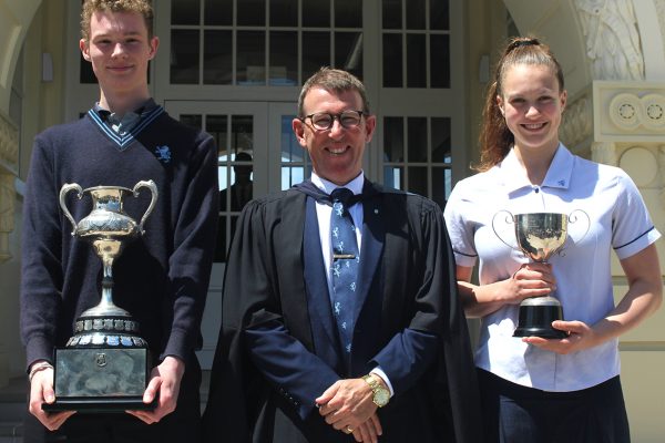 Faolan Okan won the Hanson Cup for Senior Progress and Endeavour, and Brearna Crawford the Yvette Williams Cup for Effort for Year 12 Girls.